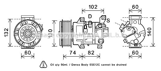 AVA QUALITY COOLING kompresorius, oro kondicionierius TOK607